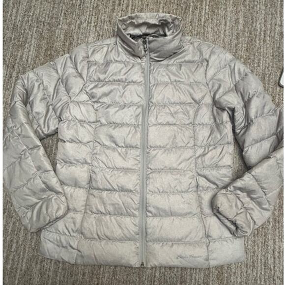 Eddie Bauer Jackets & Blazers - EDDIE BAUER EB650 Gray Womens Packable Down Puffer Quilted Jacket Size M